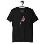 abstract bird graphic t shirt front view