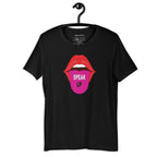 Front view of the Speak Up Tee in white by Apparel Hue Art.