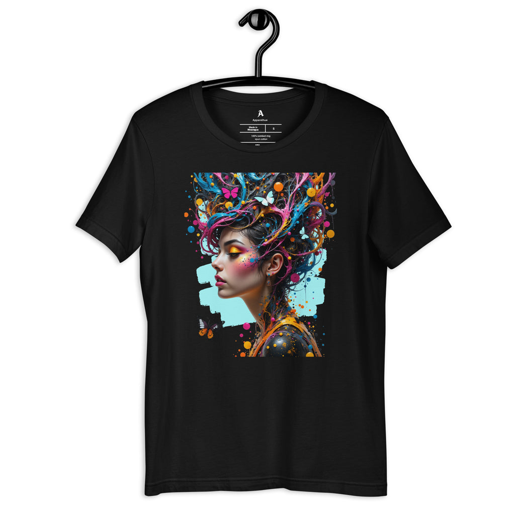Apparelhue signature graphic t-shirt in midnight black.