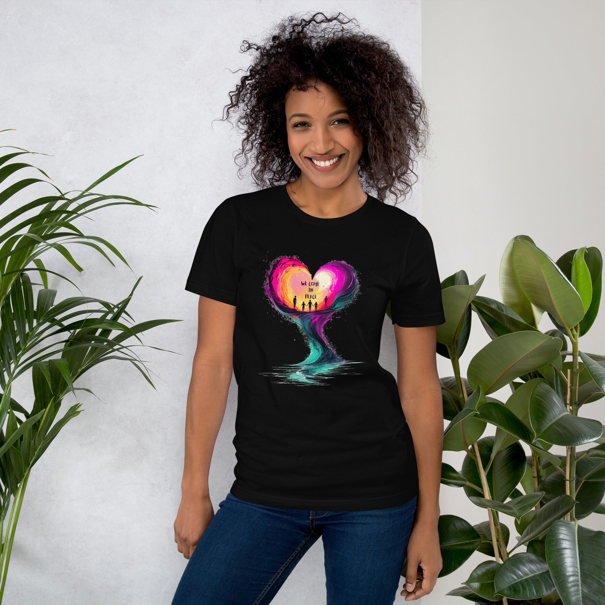 Inspirational we choose love heart art t-shirt