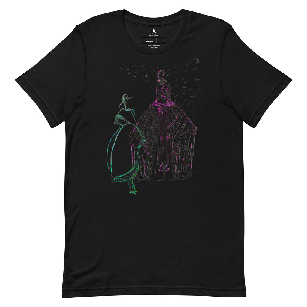 elegant figure linework t shirt detail
