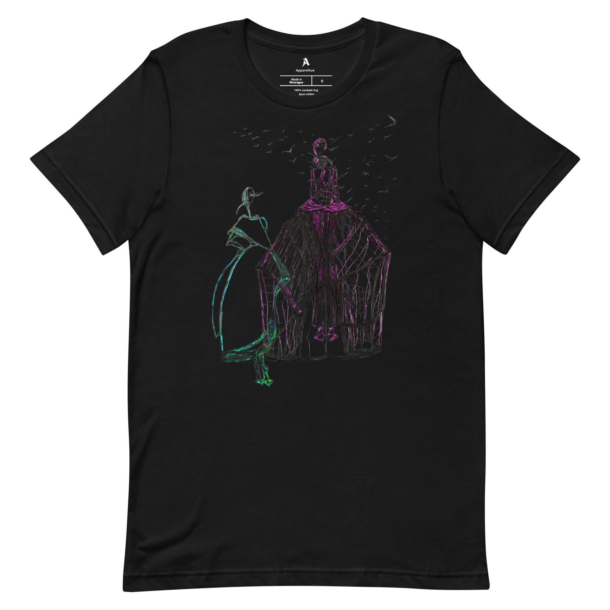 elegant figure linework t shirt detail