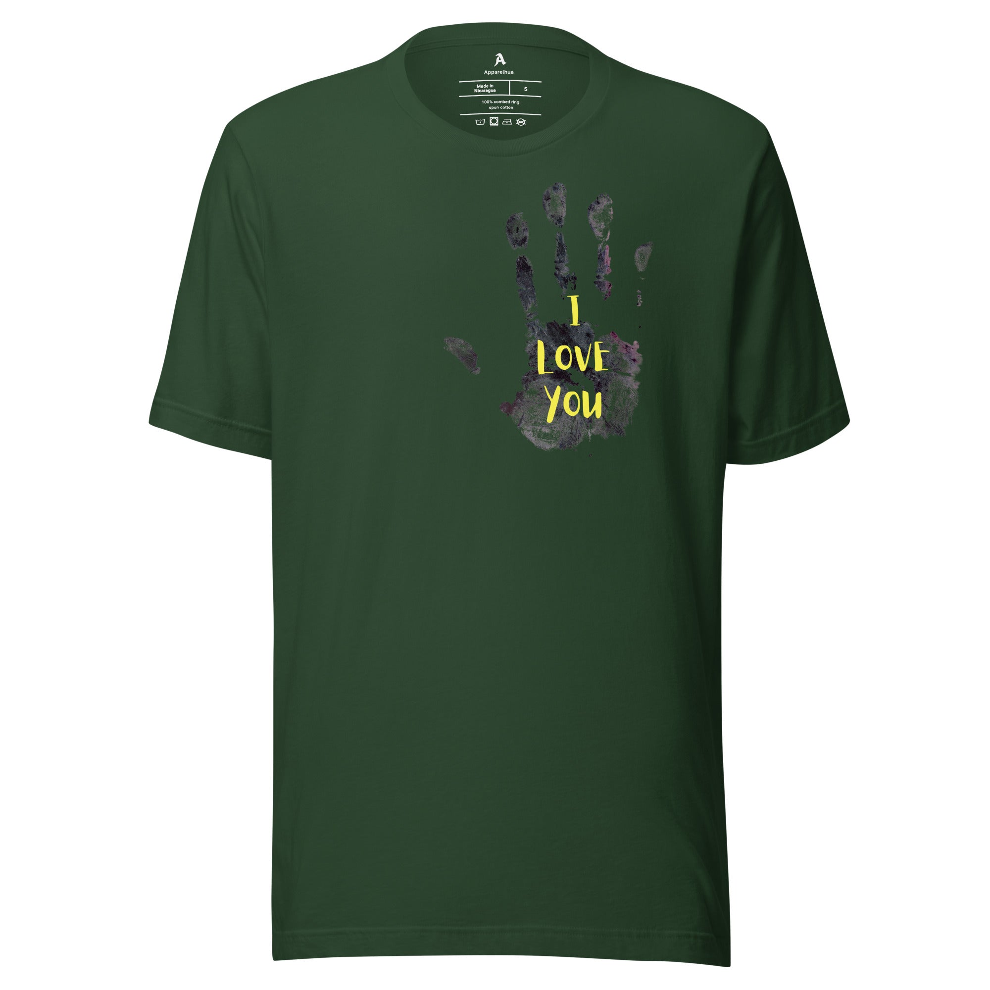 Modern minimalist love shirt front design