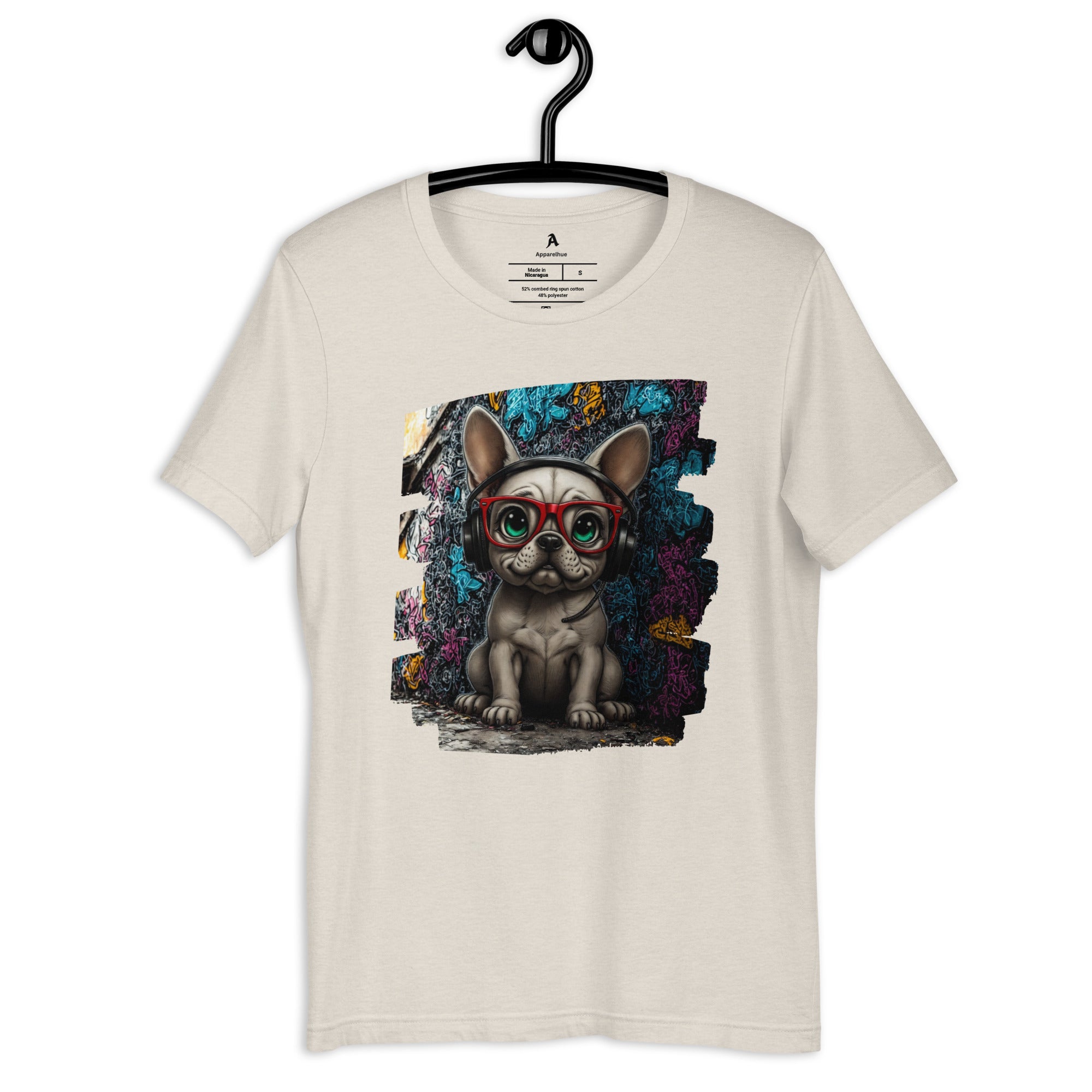Apparelhue artist series T-shirt featuring original pet-inspired digital art.