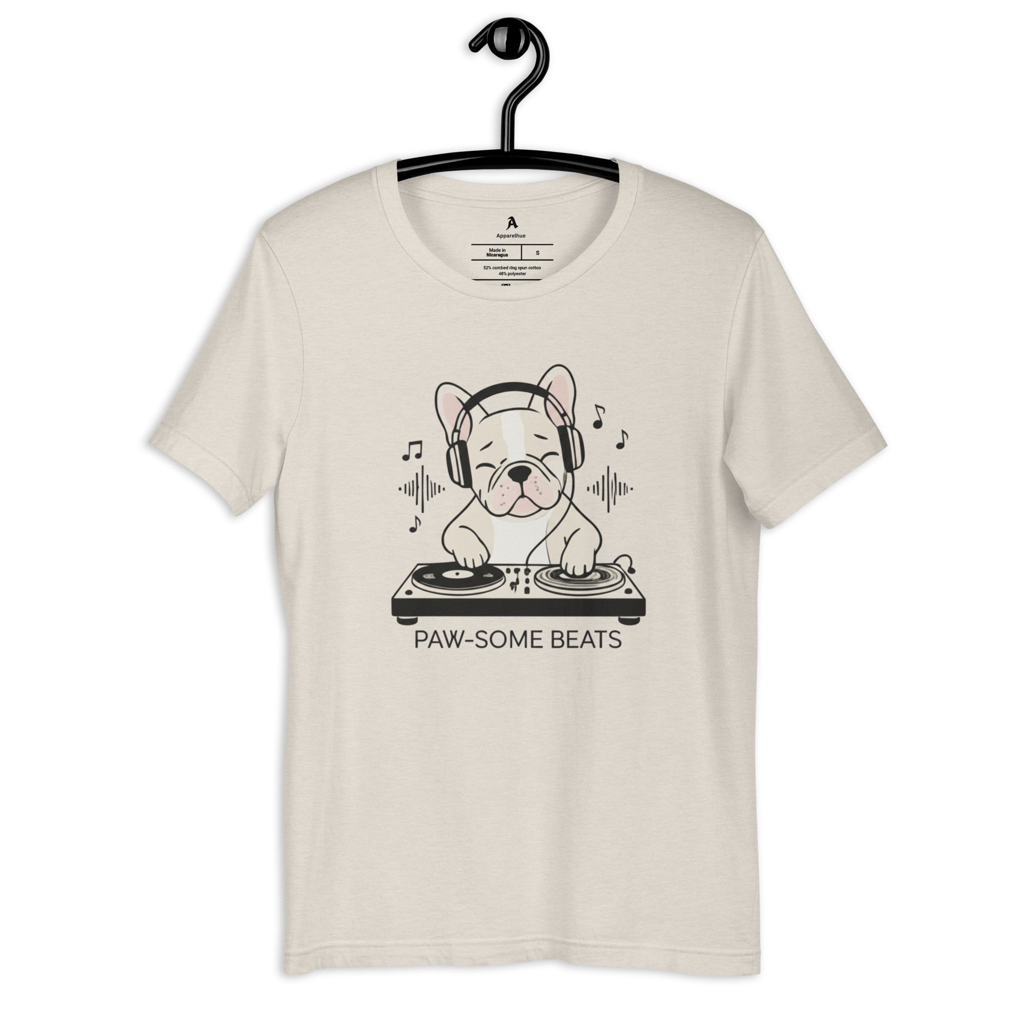 Stylish music-themed dog graphic for T-shirts.