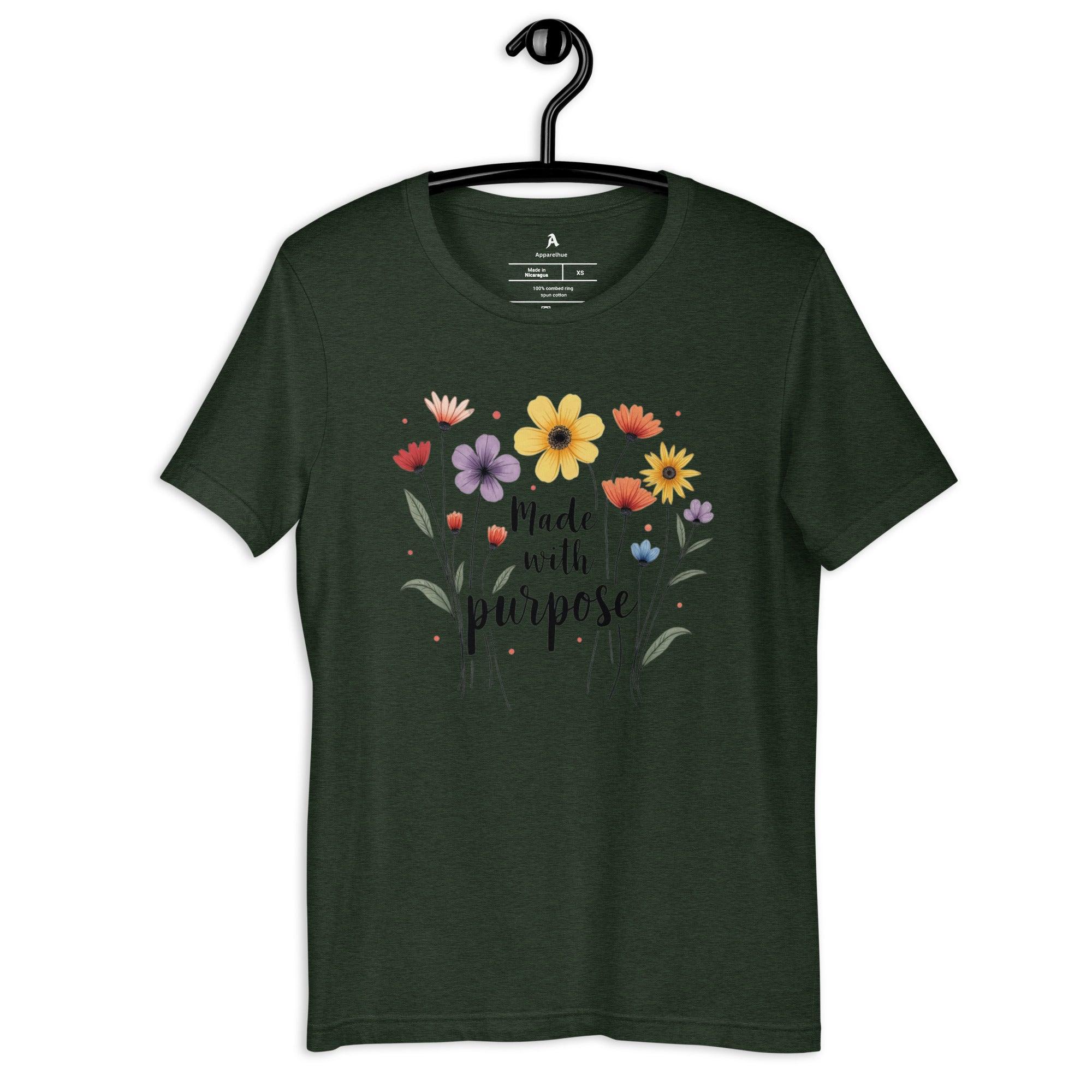 minimalist floral quote t shirt