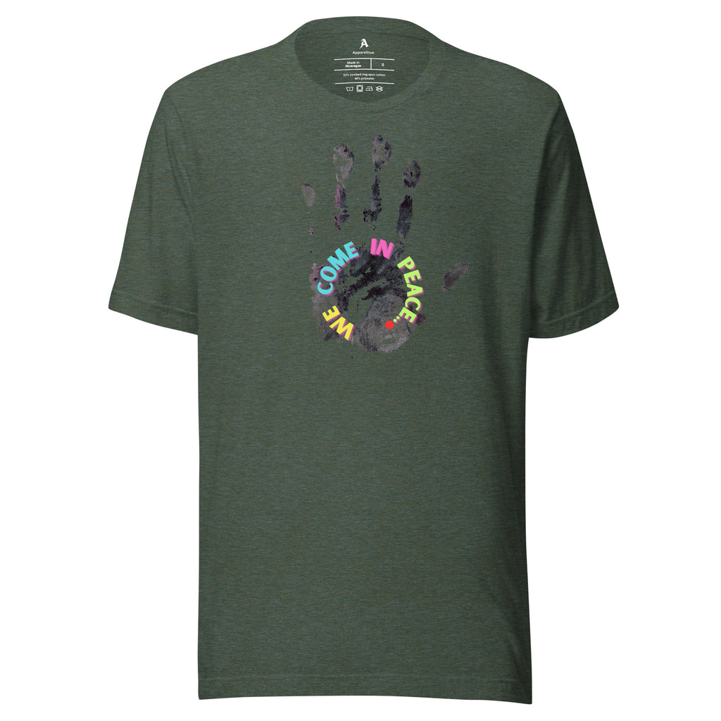 Uplifting message apparel flat lay