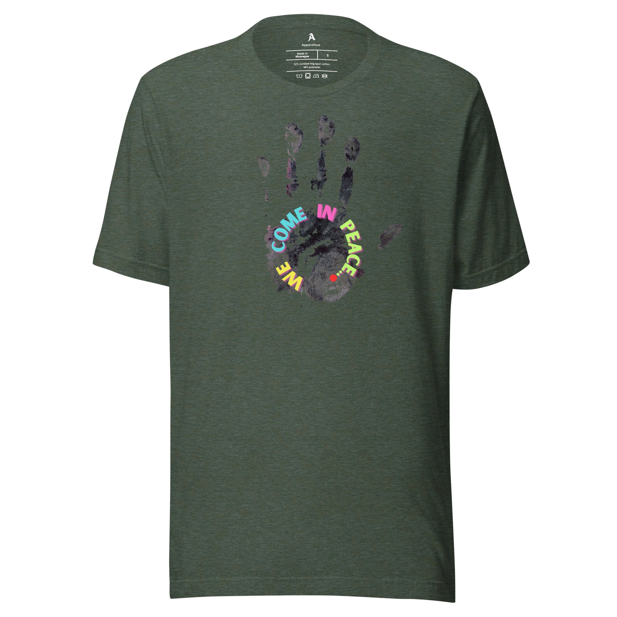 Uplifting message apparel flat lay