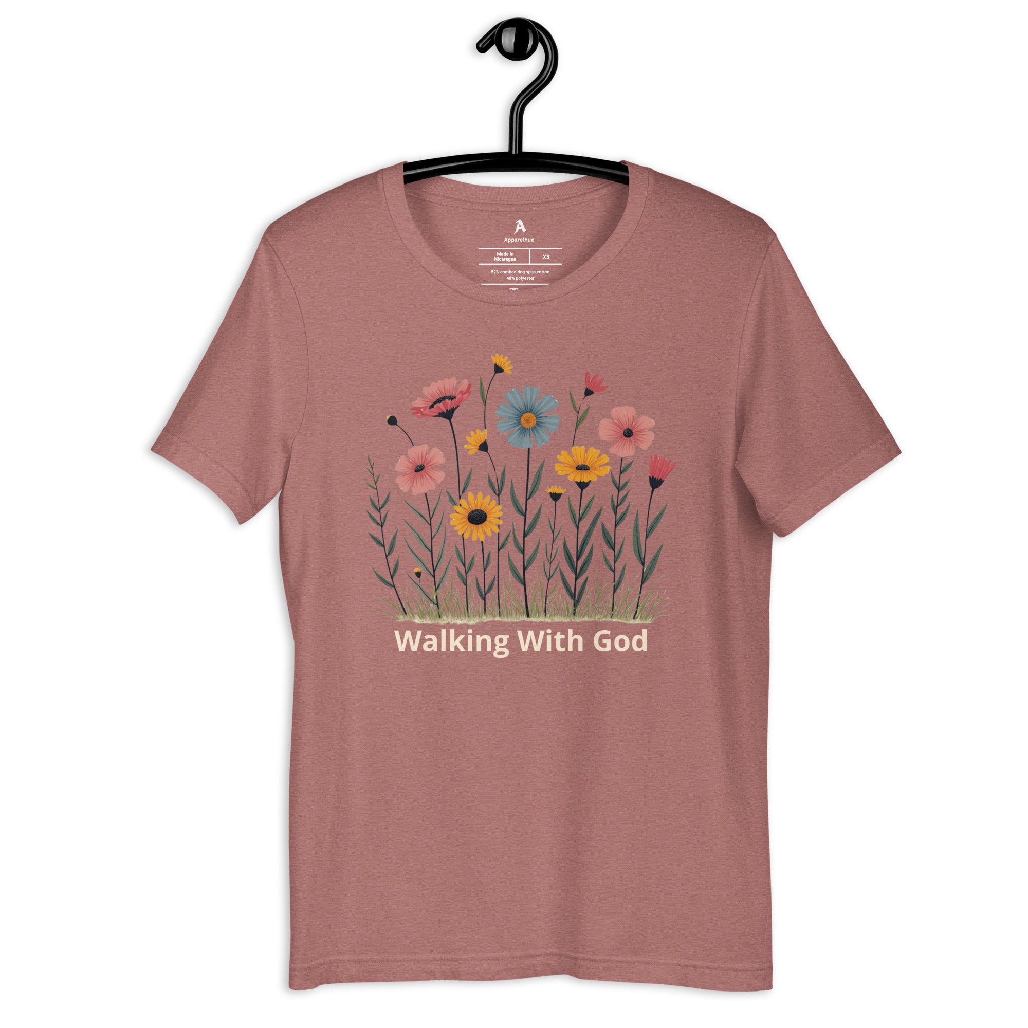 Heather Mauve faith graphic tee
