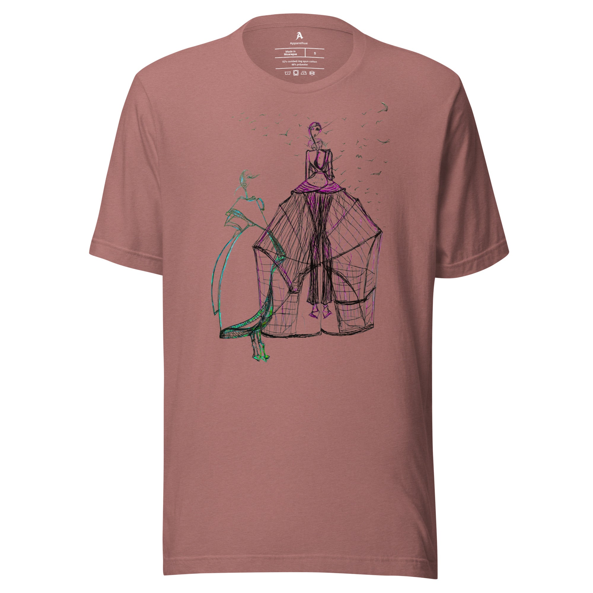 fashion illustration t shirt aesthetic lookProduct mockup