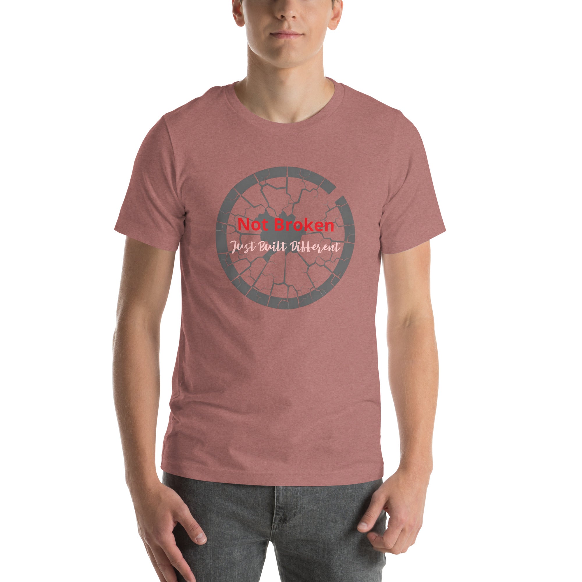 Lifestyle shot of a person wearing the Apparelhue Not Broken T-shirt for a confident streetwear look.