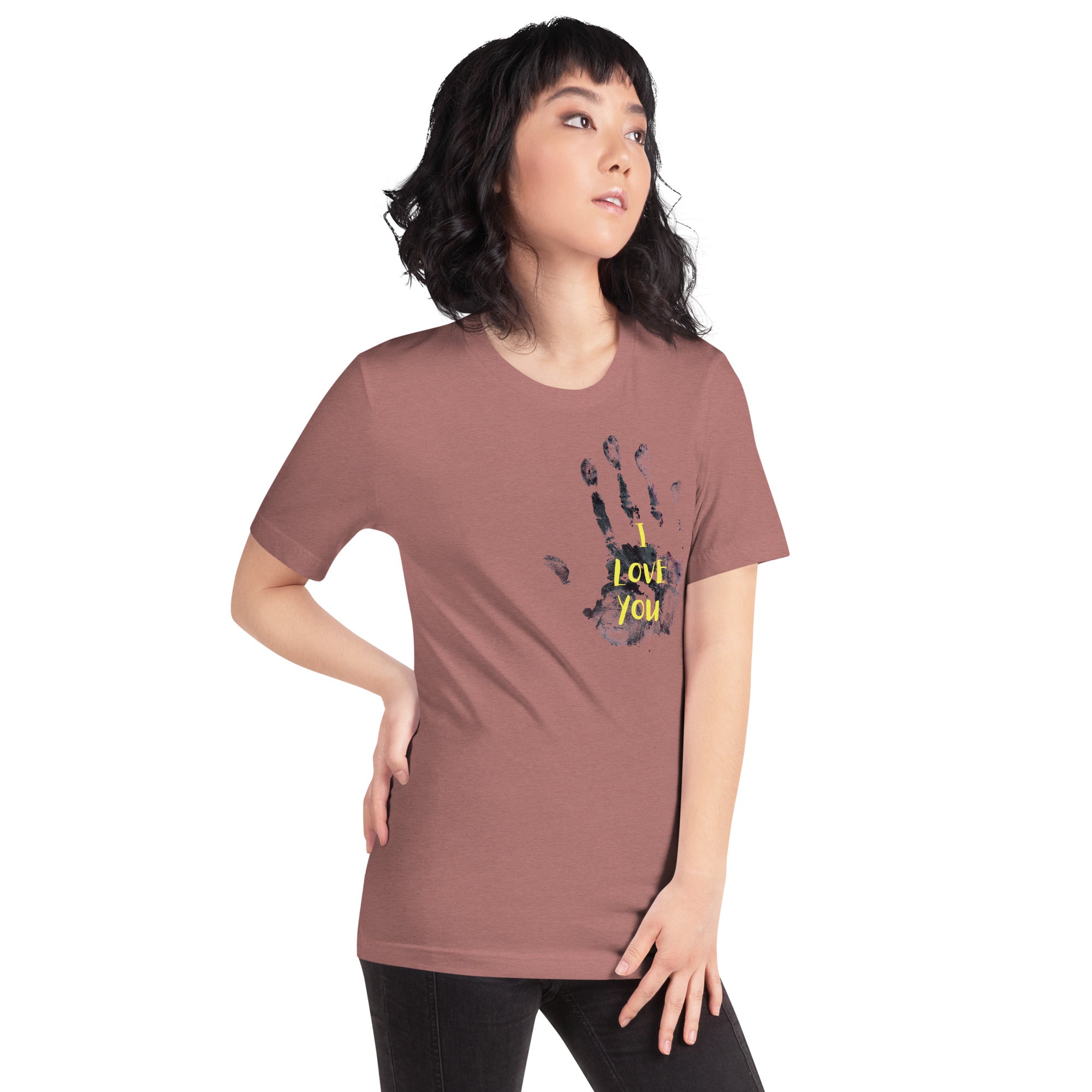 Inspirational love quote t shirt mockup
