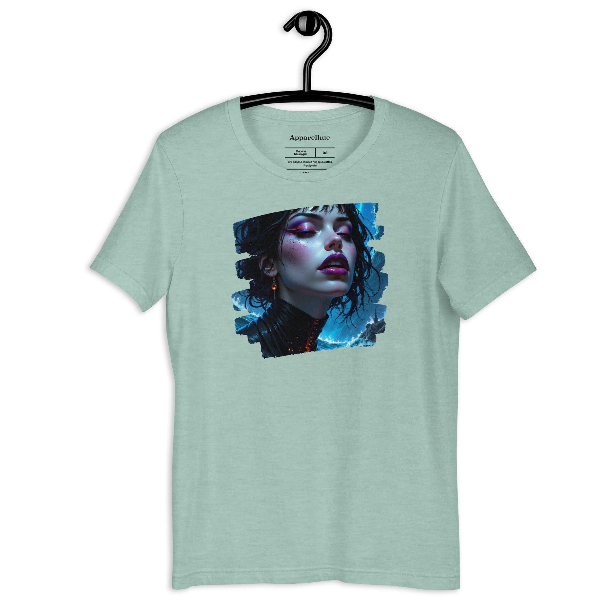 Soft texture of 100% cotton fabric on an Apparelhue Art shirt.