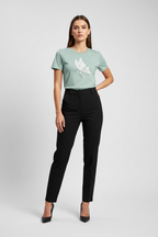 Abstract Butterfly Print Cotton Tee