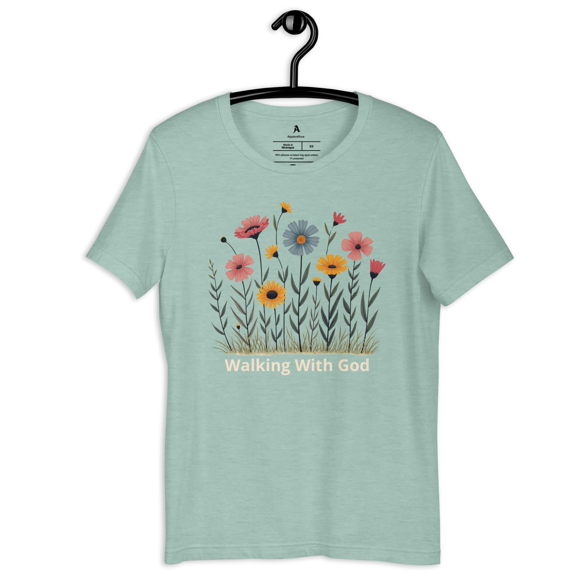 Dusty Blue Walking With God Tee