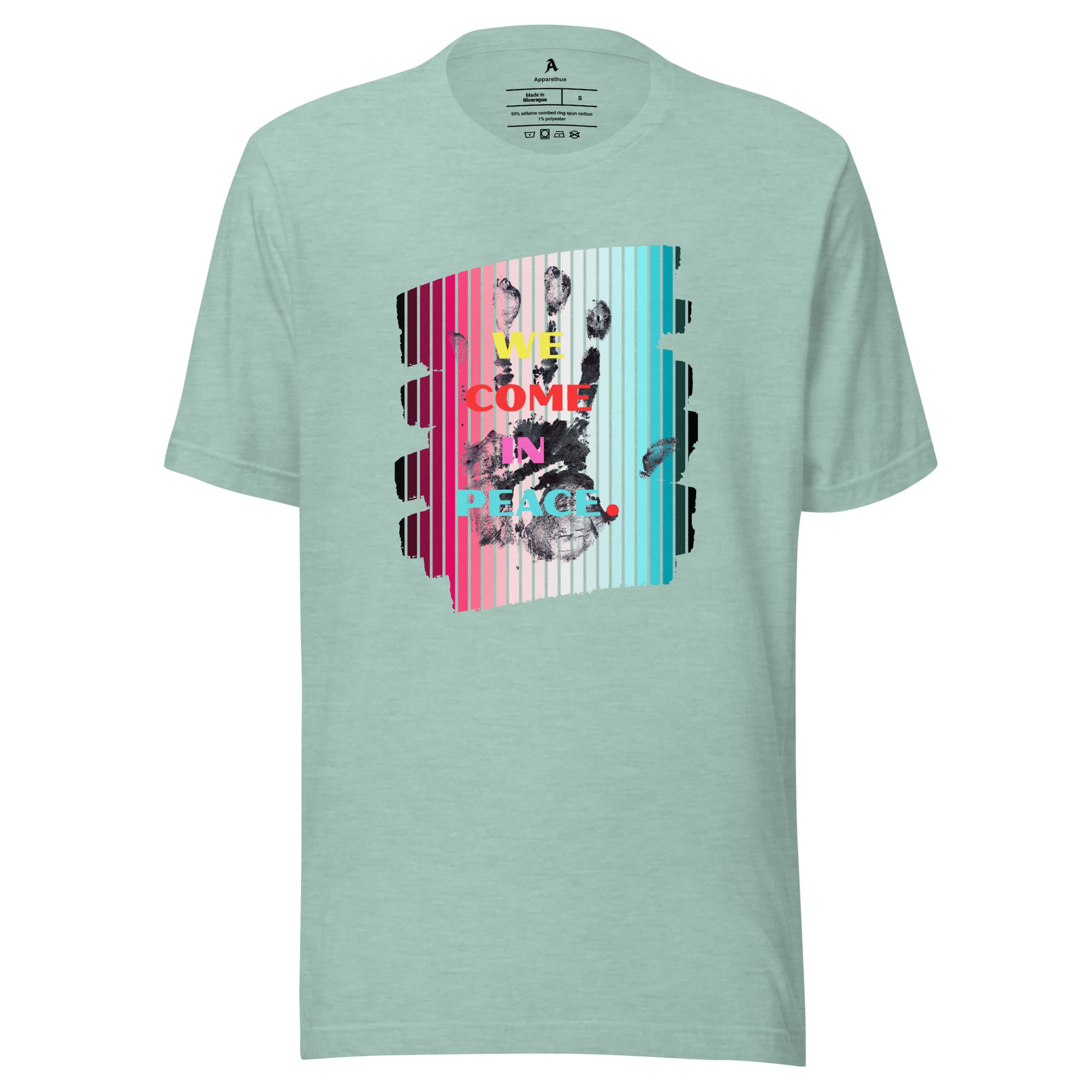 Conscious fashion peace message t shirt