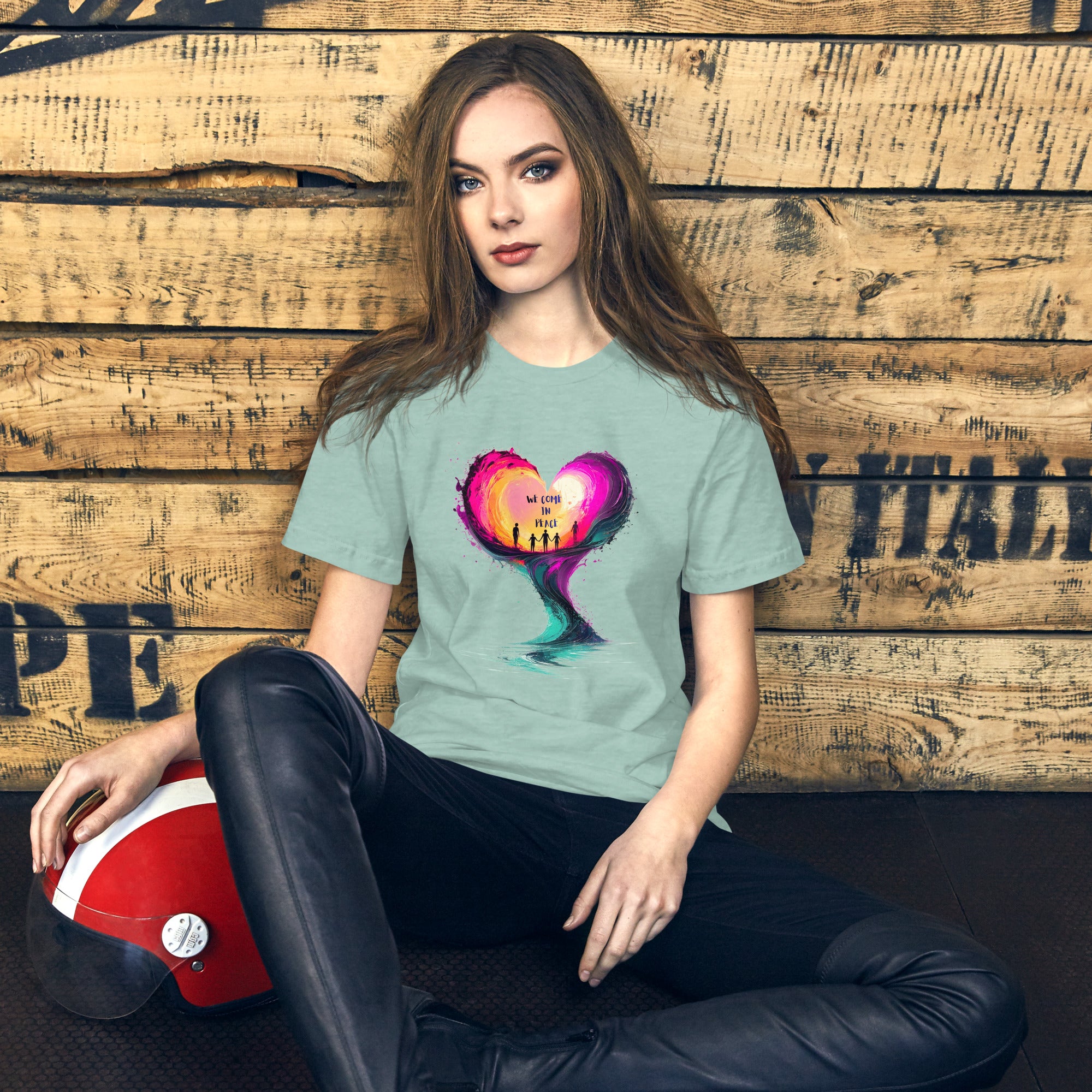 Colourful expressive heart art t-shirt design