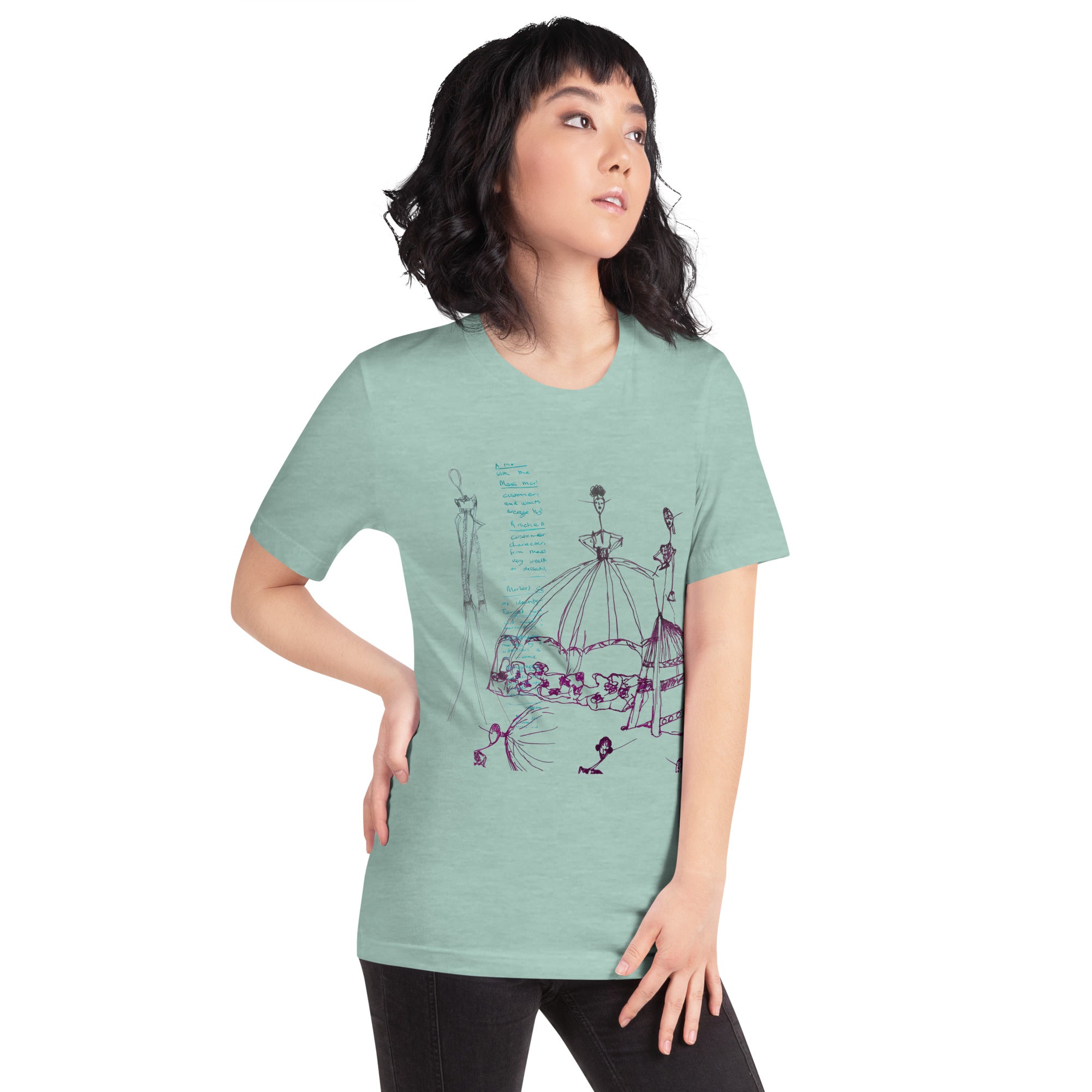 stylish Dusty blue graphic shirt for everyday wear