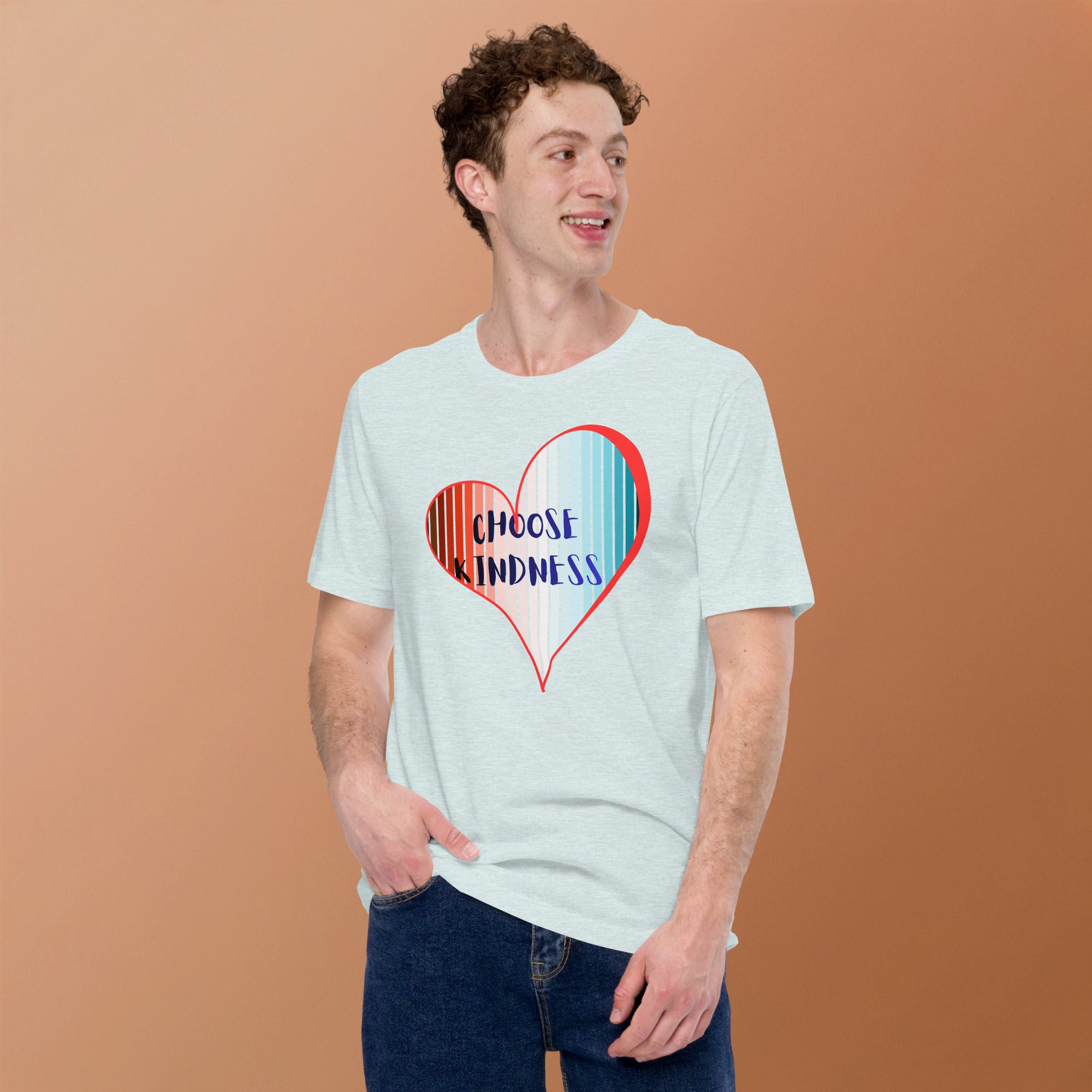 Soft cotton Choose Kindness shirt texture