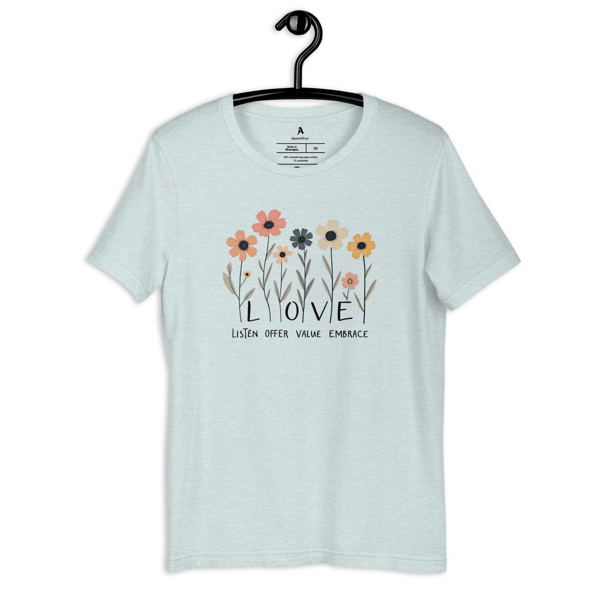 artistic botanical graphic tee minimalist style