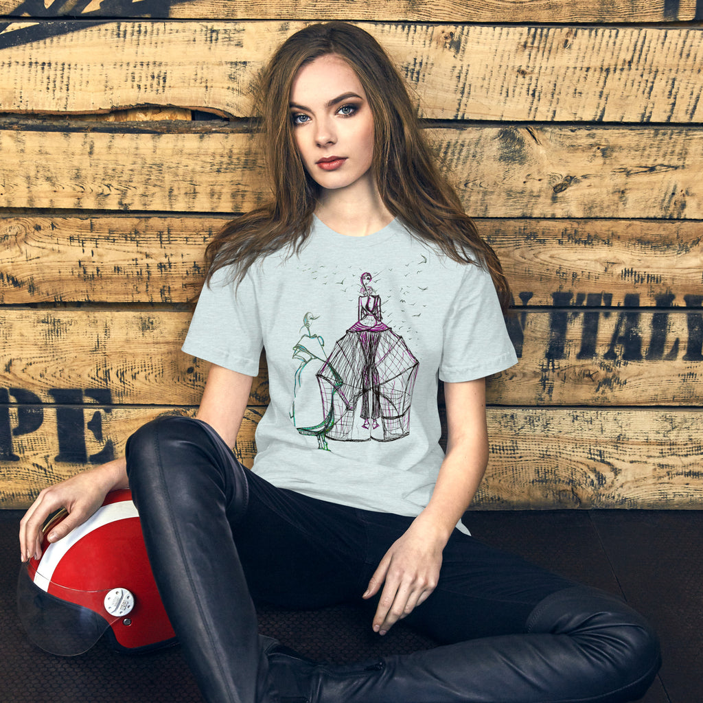 artistic fashion illustration t shirt design