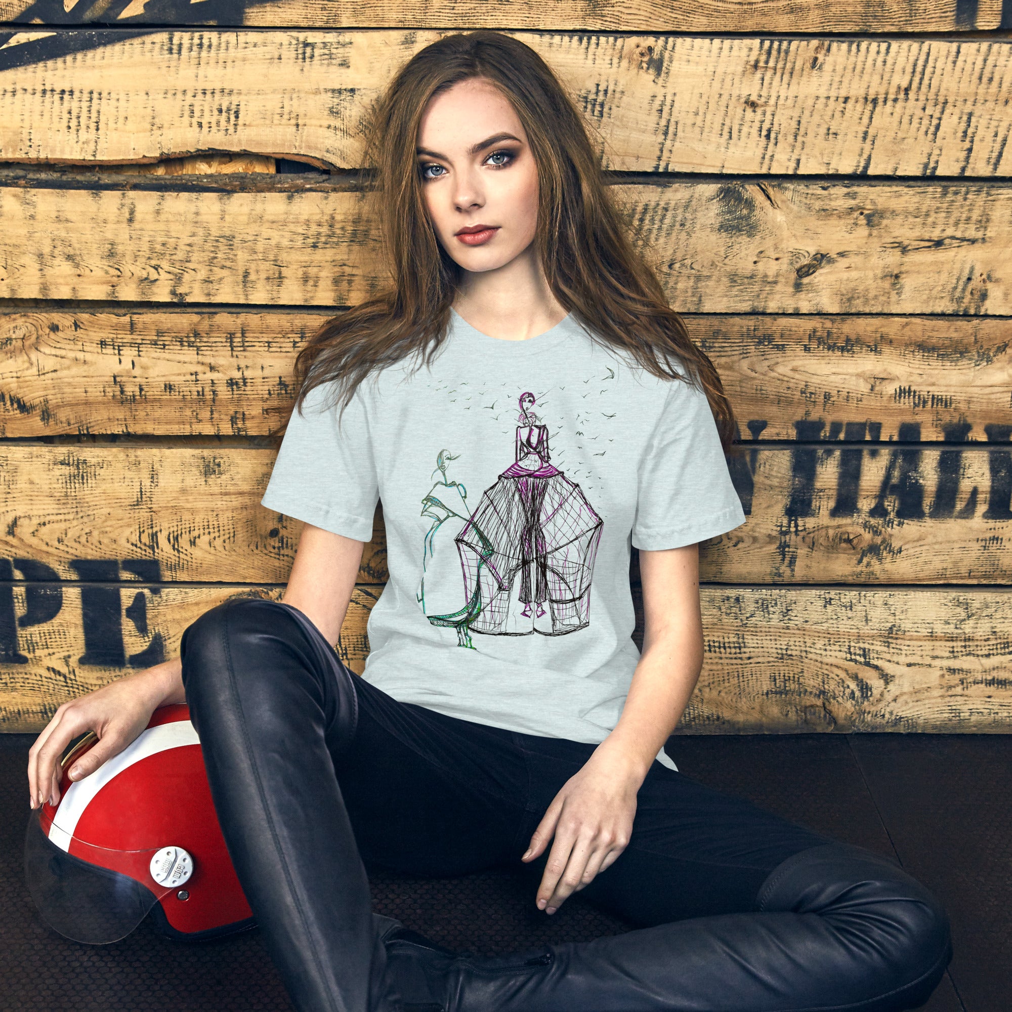artistic fashion illustration t shirt design