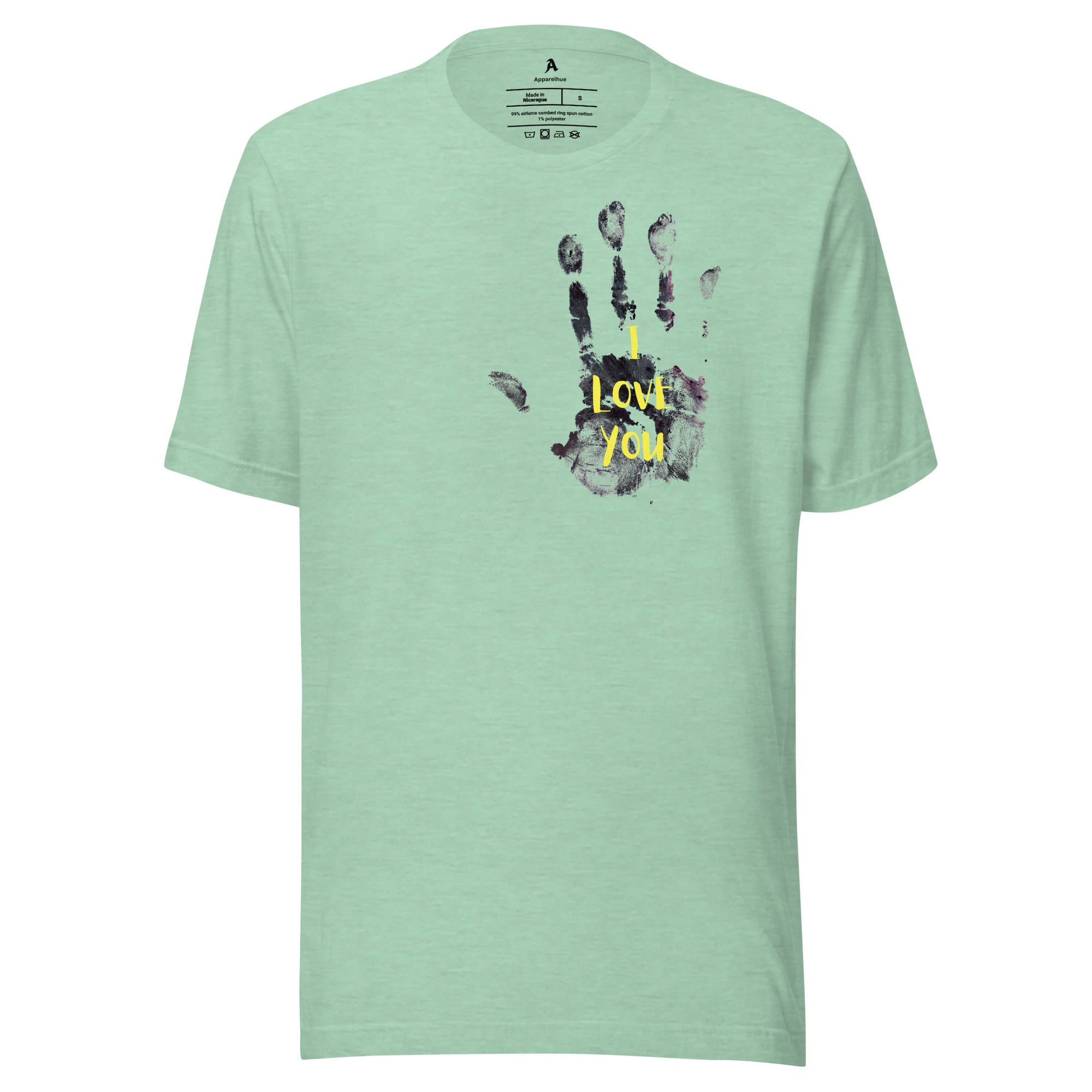 Neutral tone I Love You shirt mockup
