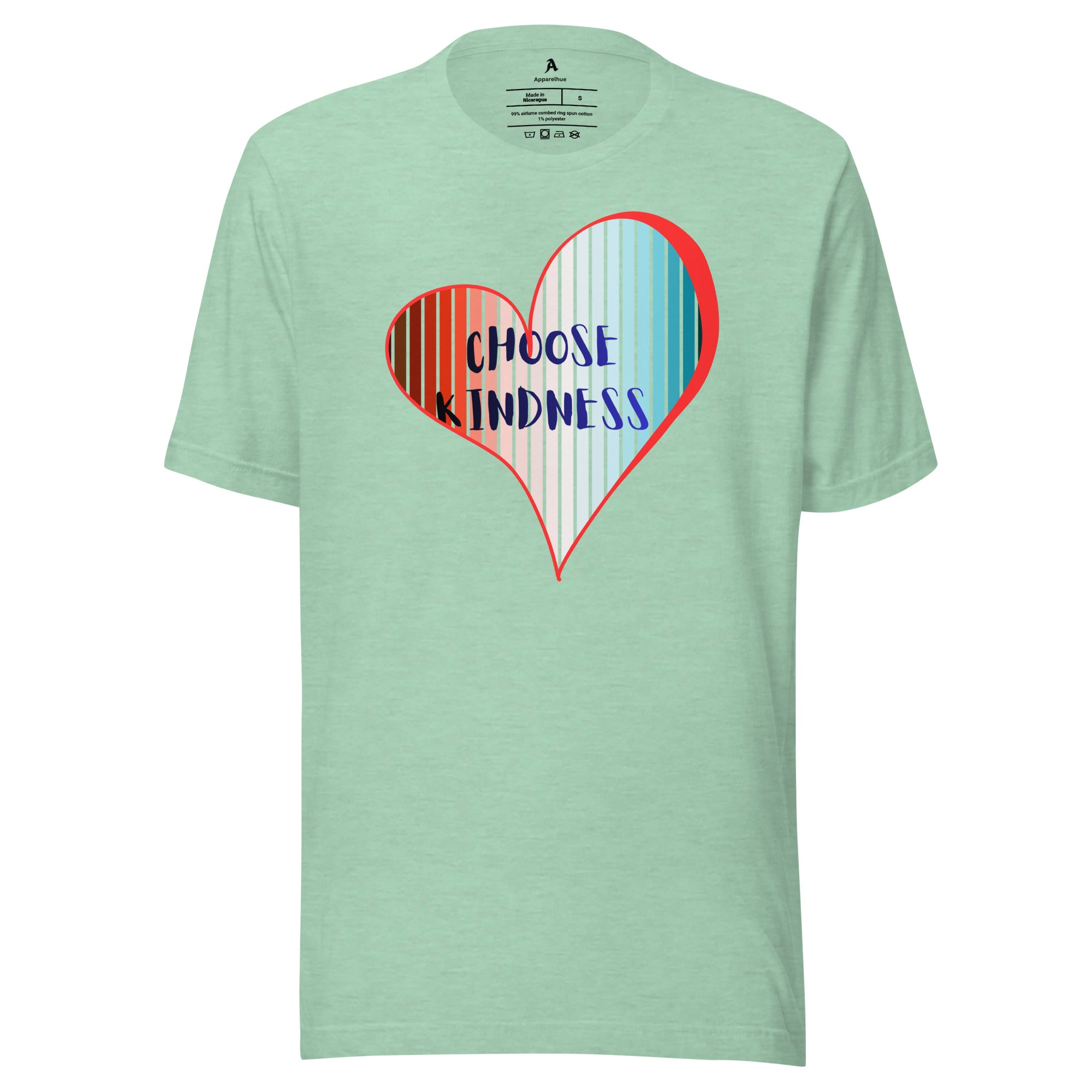 Close up print detail kindness typography shirt