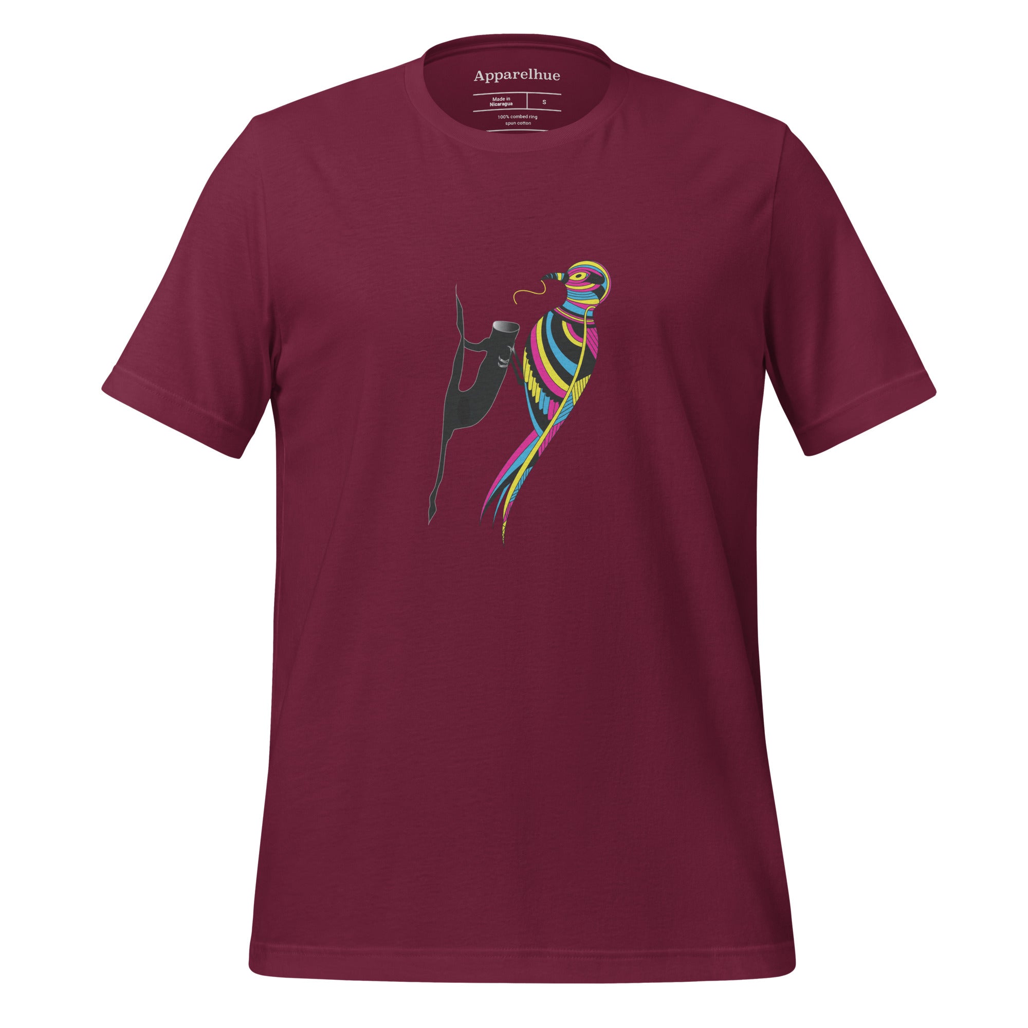 abstract bird tee, creative casual outfit inspiration