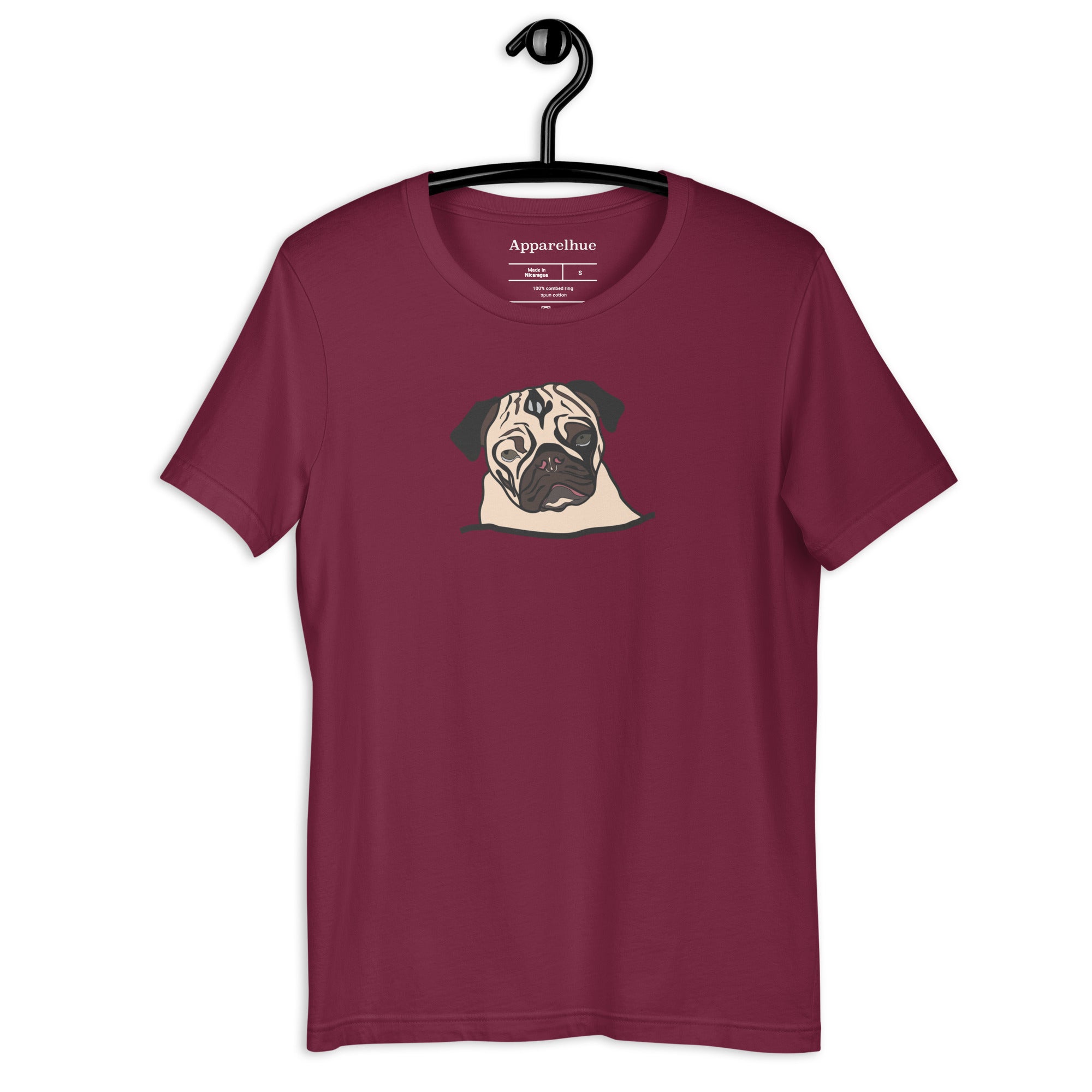 Pug dog graphic women t-shirt cozy casual pug owner gift apparel