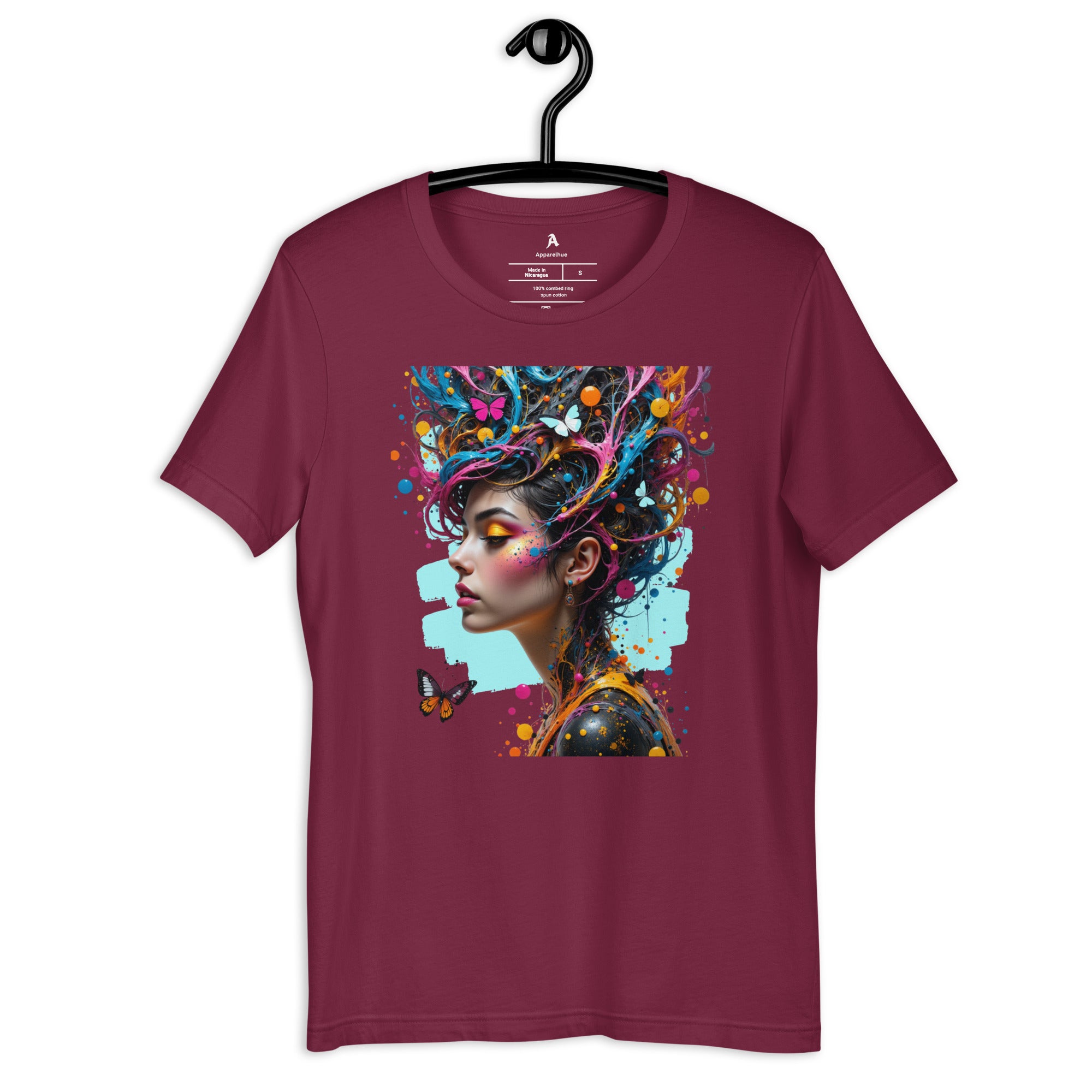 Neutral earth tone t-shirt with tonal art print.