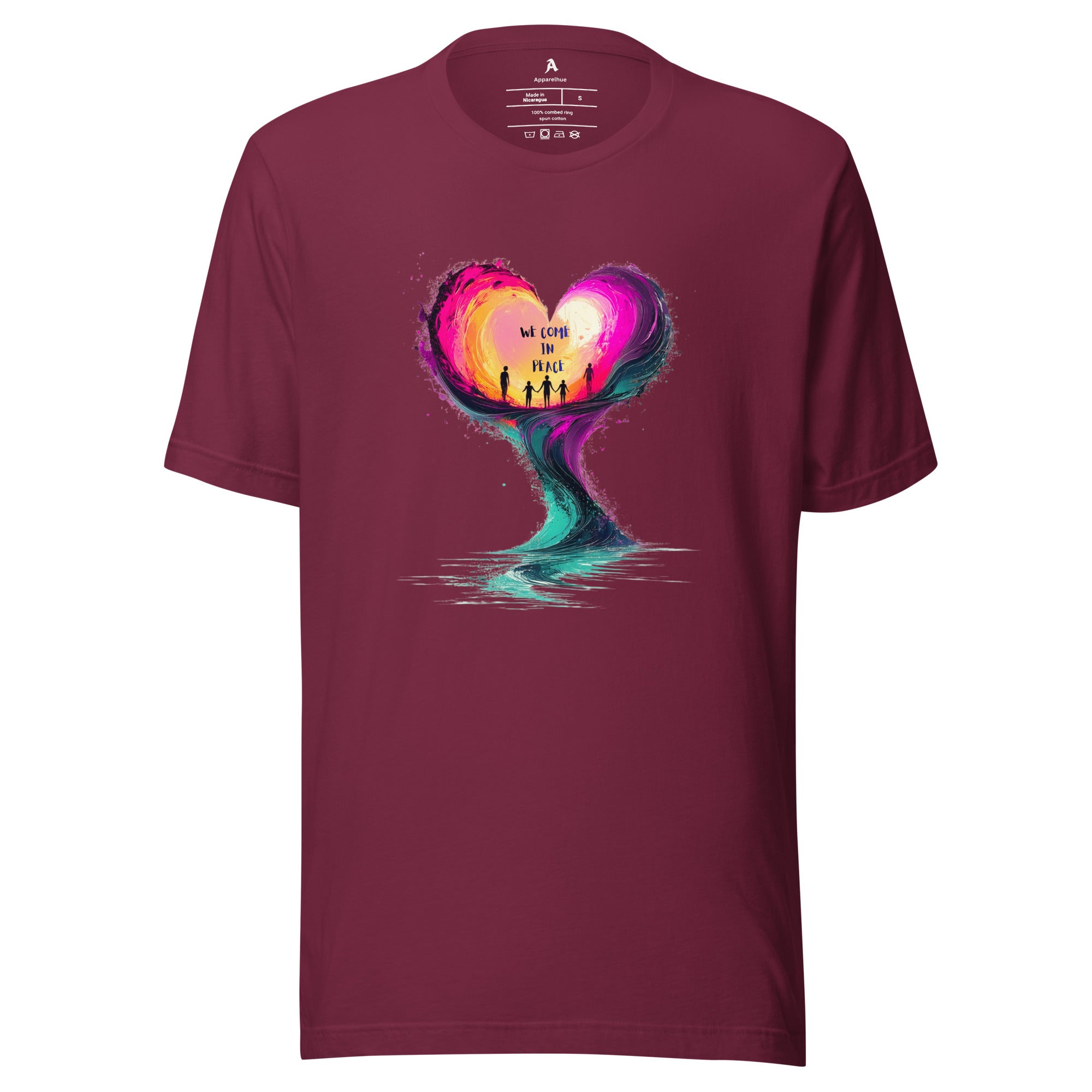 Creative colourful heart art fashion t-shirt