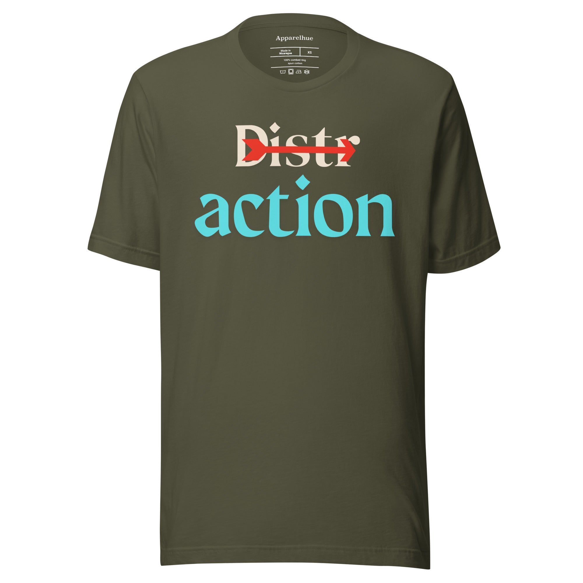 Apparelhue branded green t-shirt with a sharp, professional graphic print and a comfortable unisex fit.