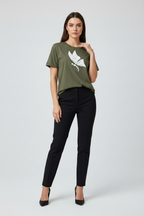 Abstract Butterfly Print Cotton Tee