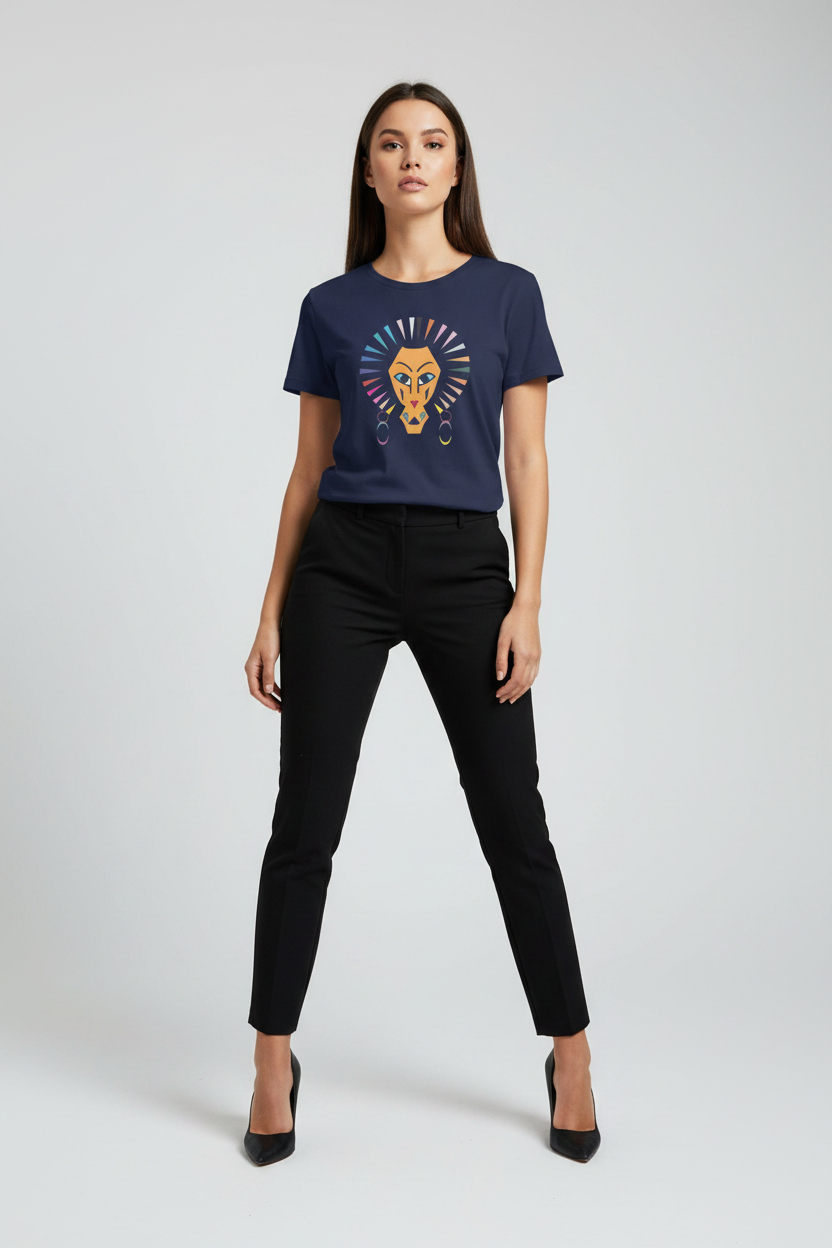 Artistic Lion Graphic T-Shirt