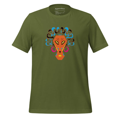 Graphic Face T-shirt, Abstract Colorful Animal Designs Unisex t-shirt, Abstract Lion Tee