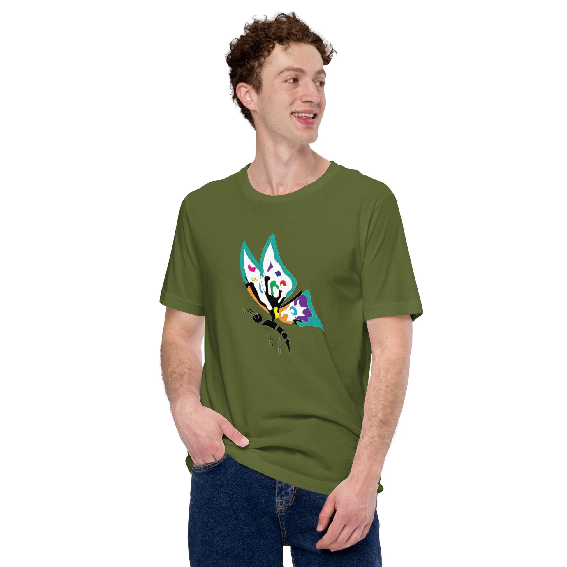 colorful-butterfly-print-tshirt-front