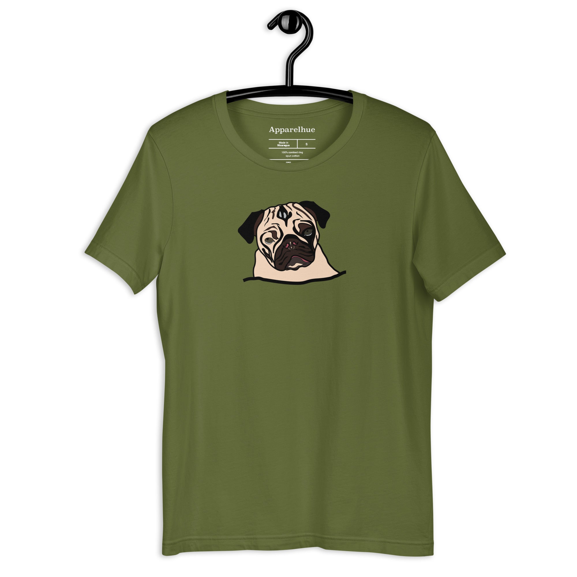Cute pug illustration shirt for dog lovers holiday gift idea unisex tee