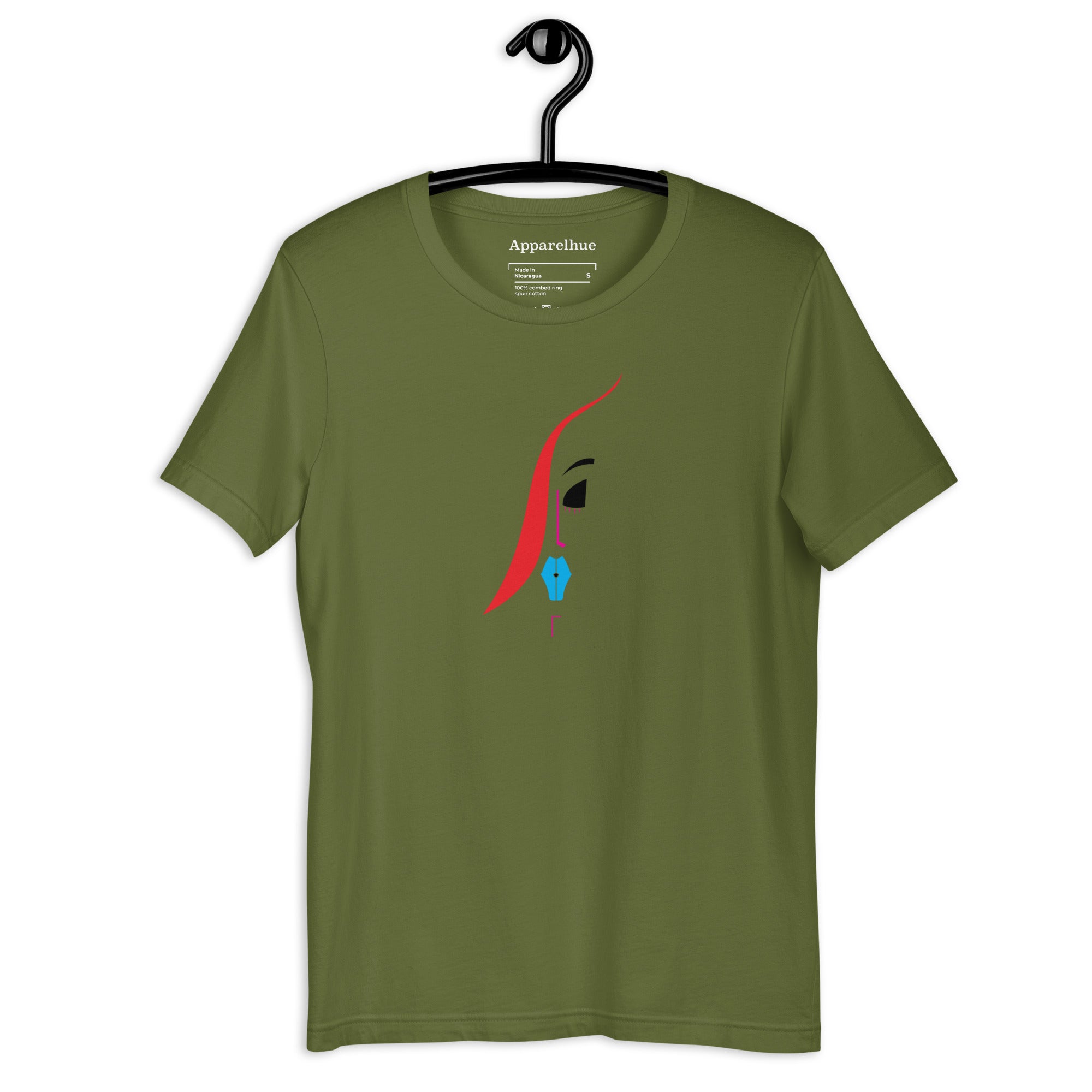 Premium Textile Close Up of Beautiful Face Print Tee