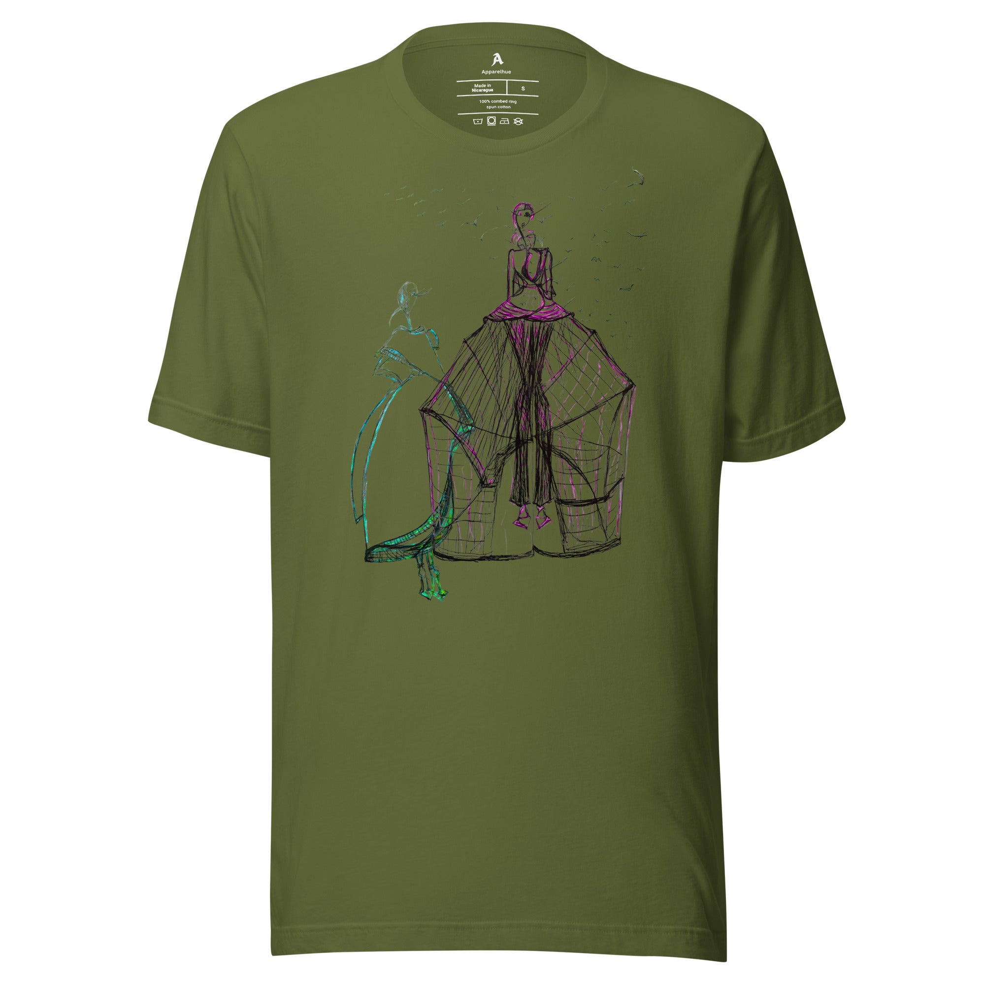 modern artistic clothing sketch tee