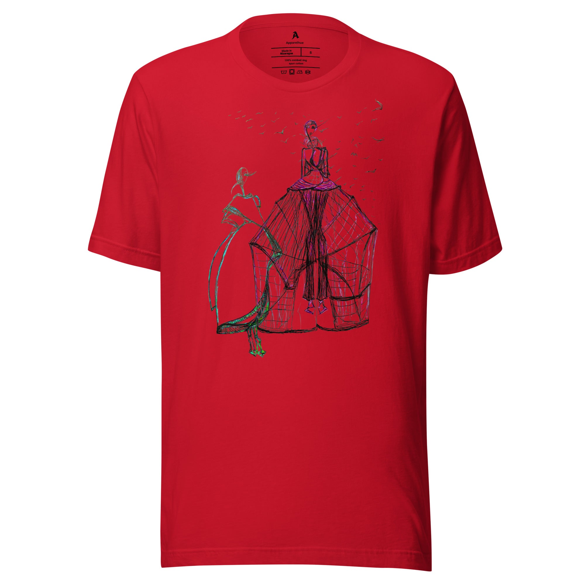 expressive art t shirt minimalist design