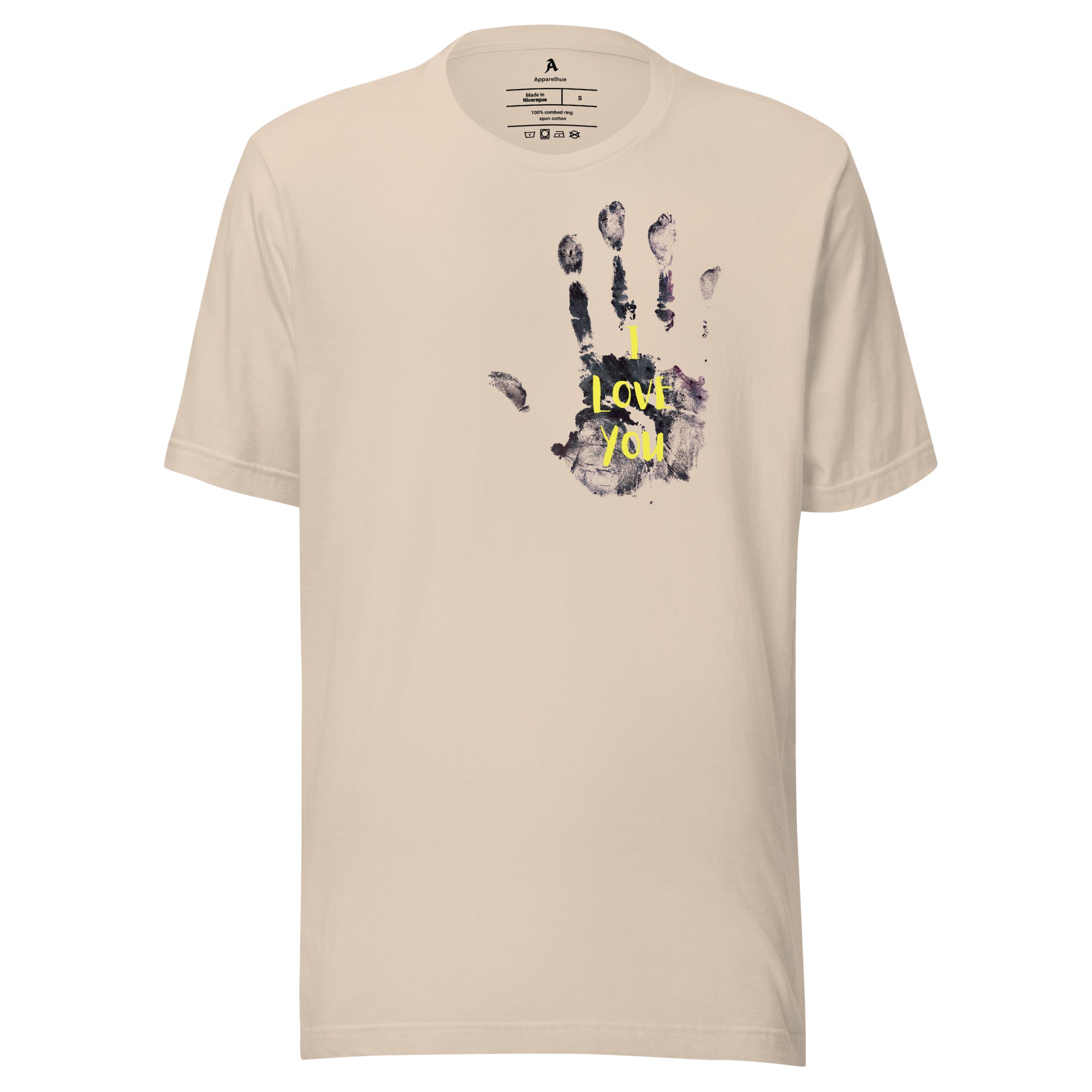 Close up typography print I Love You shirt