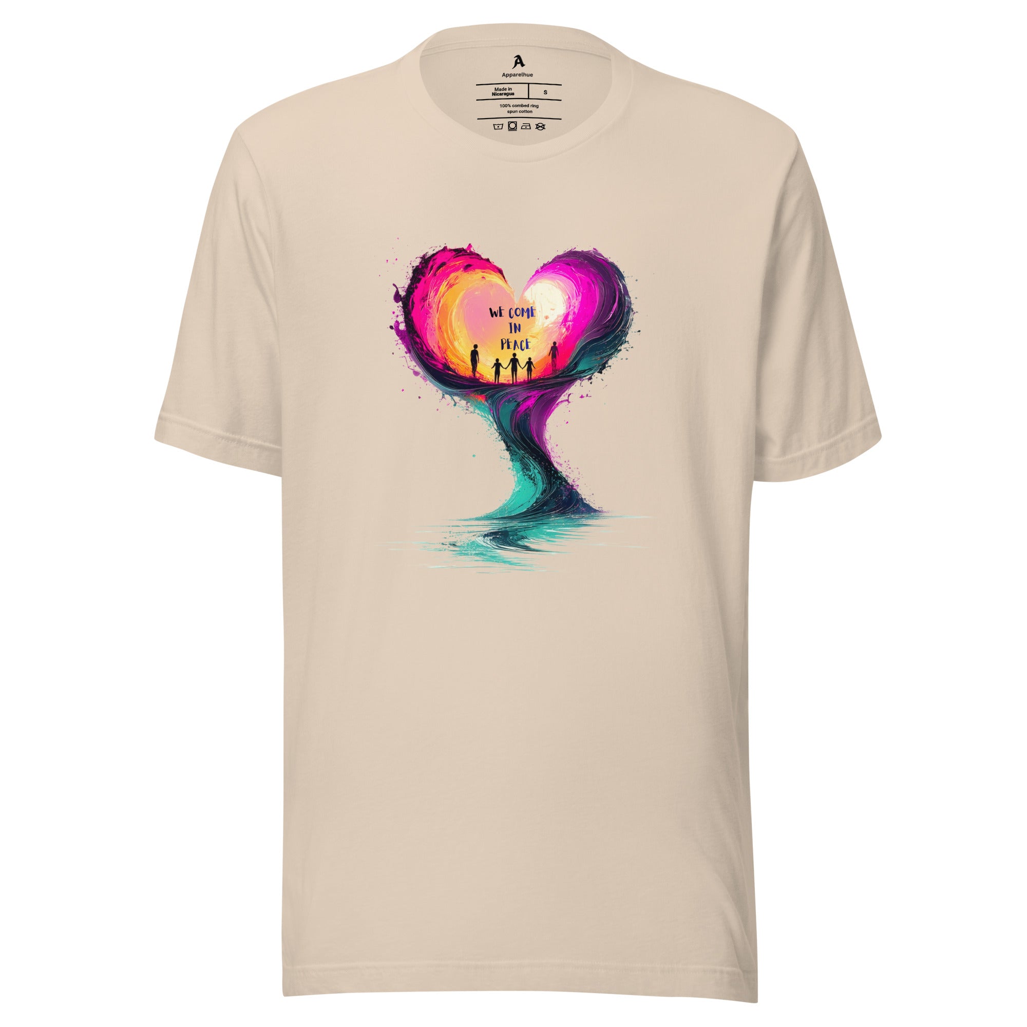 Artistic heart painting style graphic t-shirt