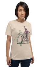 minimal line drawing graphic t shirt