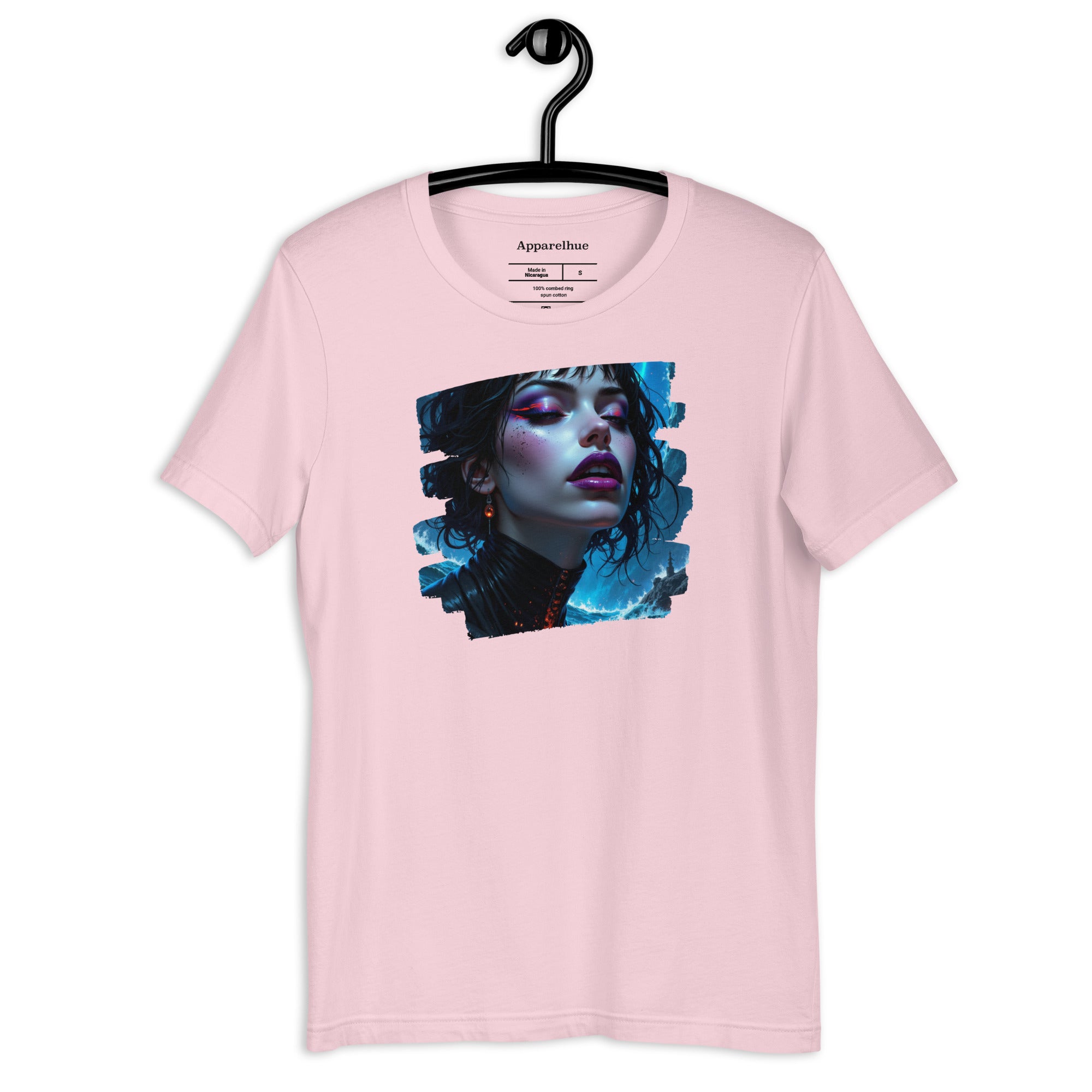 Artistic apparel for men and women featuring futuristic graphics.