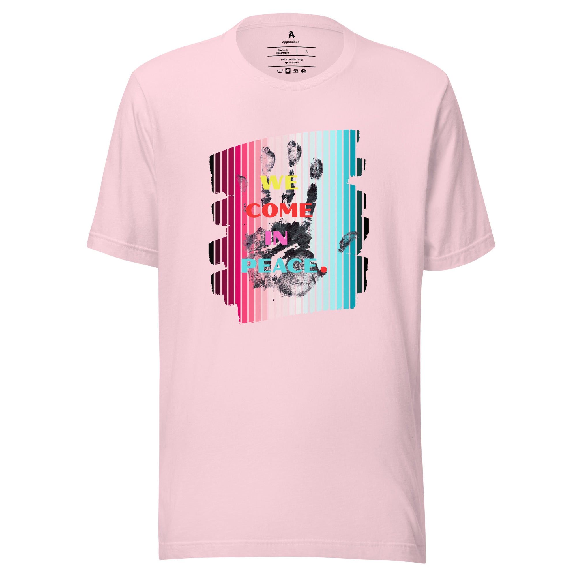 Minimalist inspirational graphic tee back view