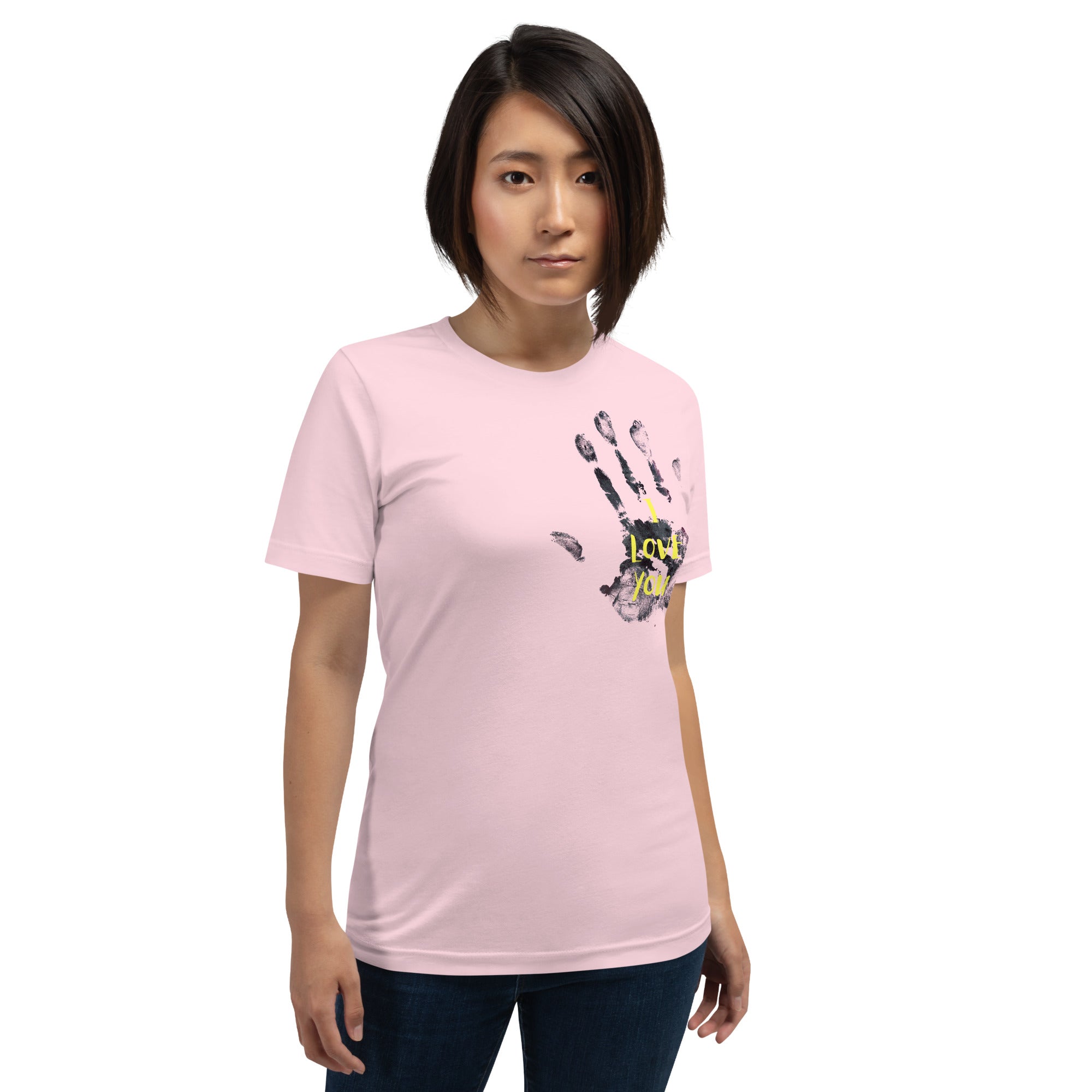Casual styling I Love You shirt with jeans