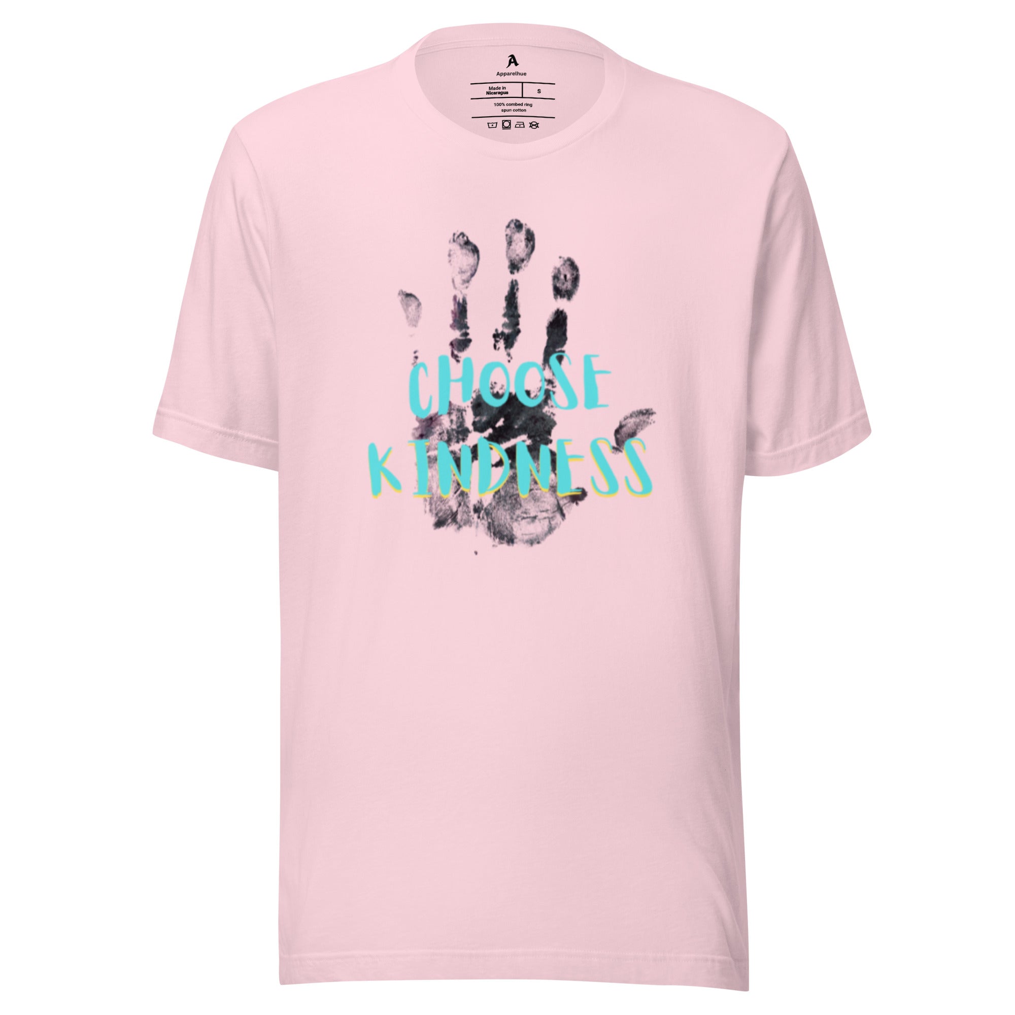 Artistic positive message t shirt front view