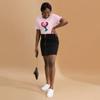 Vibrant paint heart art t-shirt for creative style