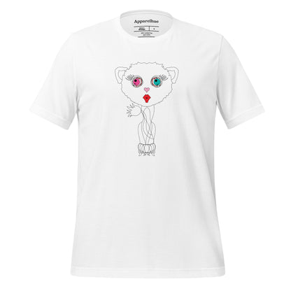 Kitty Cat Animal Graphic T-Shirt, Abstract Cat Designs Tee, Women Art Drawing Shirt